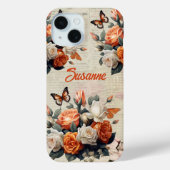  bloemvlinders gepersonaliseerd Case-Mate iPhone case (Achterkant)