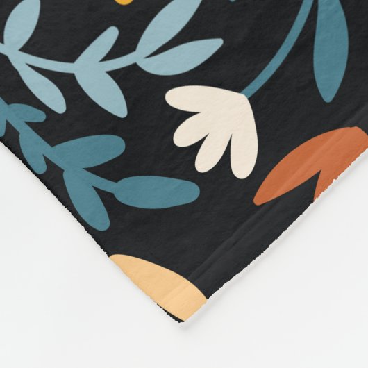 Bloemvlinders: Naadloos met de hand getekend. Fleece Deken (Hoek)