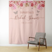 Bloemvlinders Roze Bruidsmeisje Tafelkleed Wandkleed (In situ)