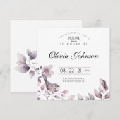Bloemvogel bruids douche uitnodiging (Voorkant / Achterkant)