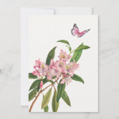 Bloemvogel kunst verjaardag kaart (Achterkant)