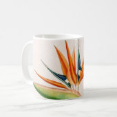 Bloemvogel met  paradijzen, geïllustreerd koffiemok (Voorkant links)