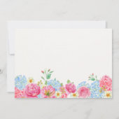 Bloemvogel pauw baby shower kaart (Achterkant)