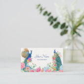 Bloemvogel pauw visitekaartje (Staand voorkant)