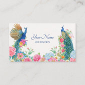 Bloemvogel pauw visitekaartje (Voorkant)