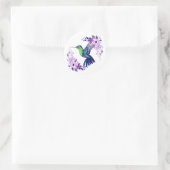 Bloemvogel Ronde Sticker (Tas)