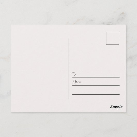 Bloemvogel zwart-wit Briefkaart (Achterkant)