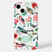  bloemvogelbotanisch patroon Case-Mate iPhone case (Achterkant)