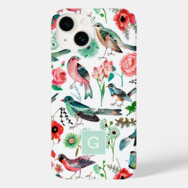  bloemvogelbotanisch patroon Case-Mate iPhone 14 hoesje