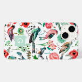  bloemvogelbotanisch patroon Case-Mate iPhone case (Achterkant (horizontaal))