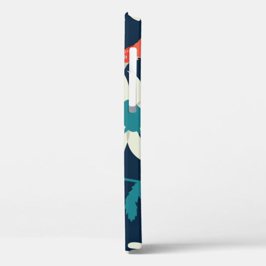 Bloemvogels:  naadloos design. Case-Mate iPhone case (Achterkant / Links)