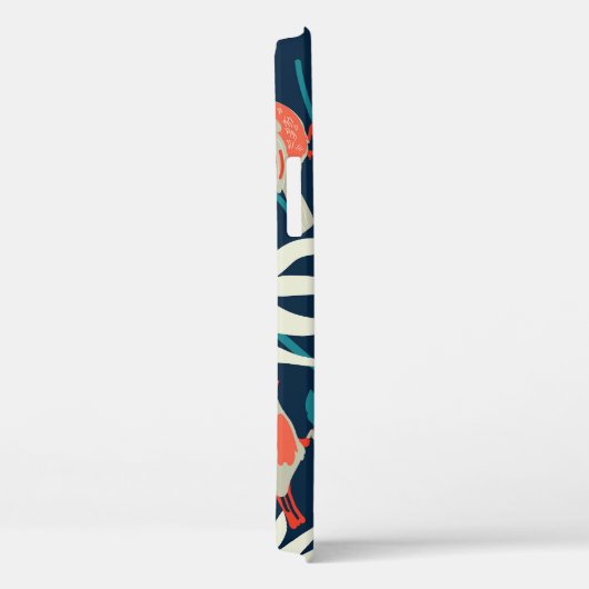 Bloemvogels:  naadloos design. Case-Mate iPhone case (Achterkant / Rechts)