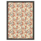 Bloemvogels tafelkleed Gezellige Herfst Eten Accen (Voorkant)