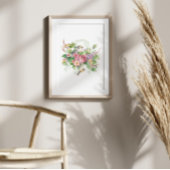 Bloemvogels waterverf poster