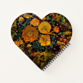 Bloemvonken hartvormig Notitieboek (Achterkant)