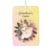 Bloemvorm Aangepaste foto Kleurrijke rug Sjabloon Luchtverfrisser (Voorkant)