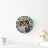 Bloemvormig Gemakkelijk Aangepast Fotosjabloon Bla Ronde Klok (Huis)