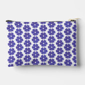 Bloemvormige geruite blauwe korenbloem etui (Achterkant)