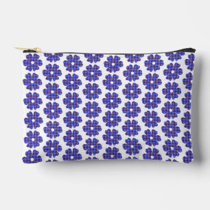 Bloemvormige geruite blauwe korenbloem etui