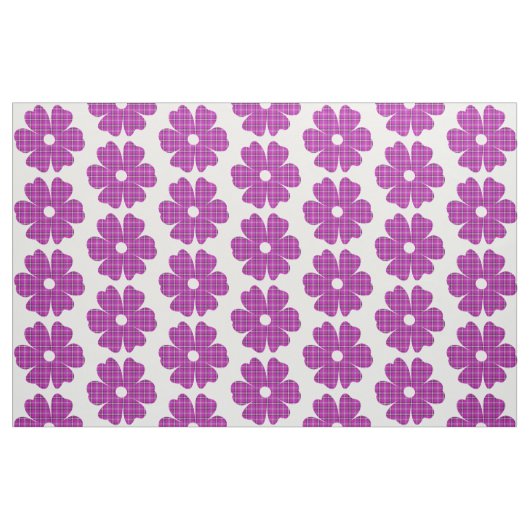Bloemvormige ruit roze paars stof (Fat Quarter)