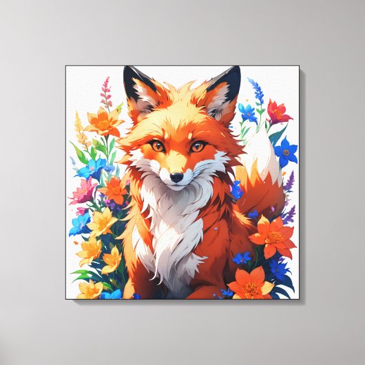 Bloemvos Canvas Afdruk (Voorkant)