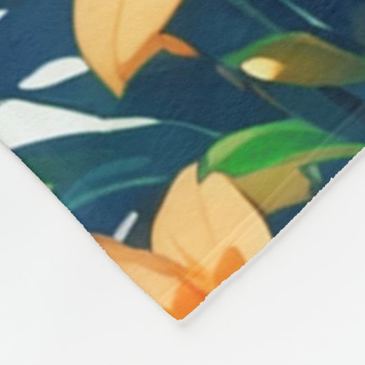 Bloemvos Fleece Deken (Hoek)