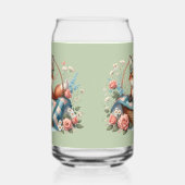 Bloemvos in mandje met Quilt & Flowers Blikvorm Glas (Rechts)