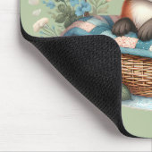 Bloemvos in mandje met Quilt & Flowers Muismat (Hoek)