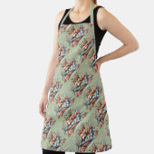 Bloemvos in mandje met Quilt & Flowers Schort (Insitu)