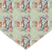 Bloemvos in mandje met Quilt & Flowers Tafelkleed (Gekanteld)