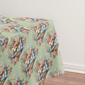 Bloemvos in mandje met Quilt & Flowers Tafelkleed (Voorbeeld)