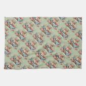 Bloemvos in mandje met Quilt & Flowers Theedoek (Horizontaal)