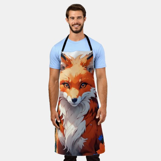 Bloemvos Schort (Gedragen)