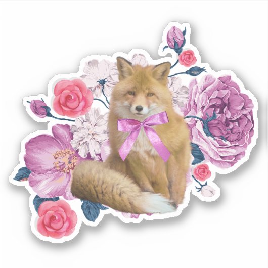 Bloemvos Sticker (Voorkant)