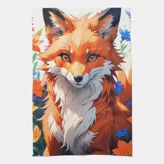 Bloemvos Theedoek (Verticaal)