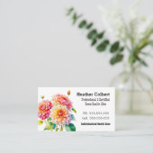 Bloemvriendelijk Mooie Cool Caregiver Professional Visitekaartje (Staand voorkant)