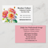 Bloemvriendelijk Mooie Cool Caregiver Professional Visitekaartje (Voorkant / Achterkant)