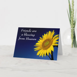 Bloemvrienden Zonnebloem Geel & Blauw Bloemen Kaart