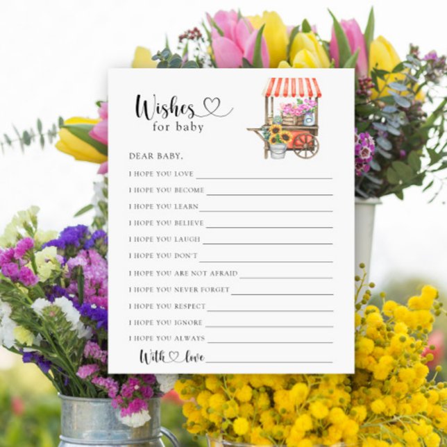 Bloemwagen baby shower Wensen voor baby (Creator heeft geüpload)