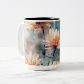 Bloemwei Tweekleurige Koffiemok (Voorkant links)