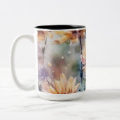 Bloemwei Tweekleurige Koffiemok (Links)