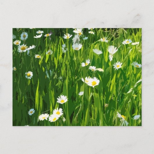 Bloemweide Uitnodiging Briefkaart (Voorkant)