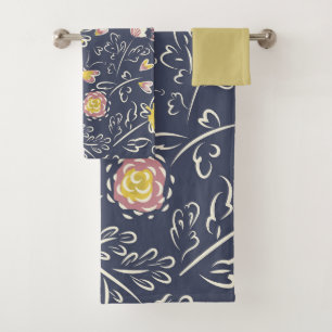 bloemwervelwind bad handdoek
