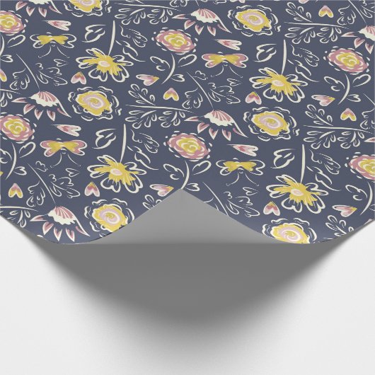 bloemwervelwind cadeaupapier (Hoek)