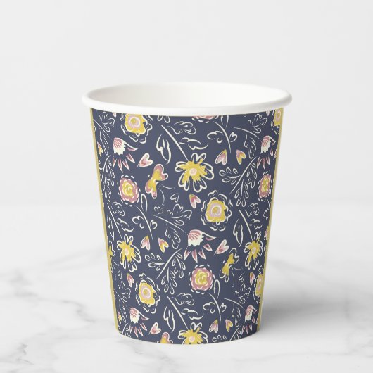 bloemwervelwind papieren bekers (Achterkant)