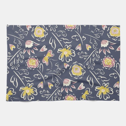 bloemwervelwind theedoek (Horizontaal)