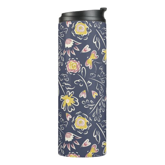 bloemwervelwind thermosbeker (Gedraaid links)