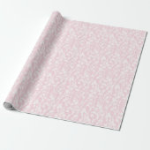 Bloemwijnstokken (roze) cadeaupapier (Uitgerold)