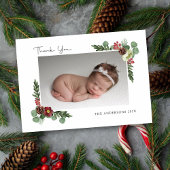 Bloemwinter - Flat Dank u Bedankkaart