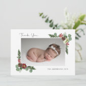  Bloemwinter - Flat Dank u Bedankkaart (Staand voorkant)